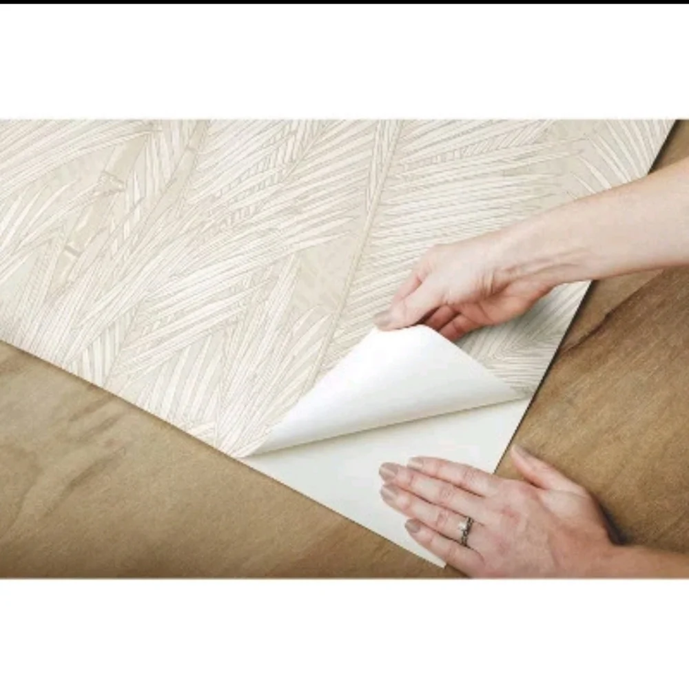 RoomMates - Swaying Fronds Peel and Stick Wallpaper Taupe